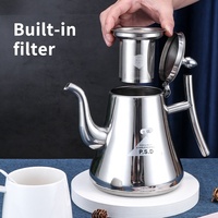 Bouilloires à eau en acier inoxydable de 1 L en gros, bouilloire à eau bouillante, bouilloire à café