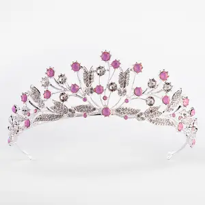 ZGH1072 laku keras berlian imitasi pernikahan mahkota tiara berlian imitasi putri tiara