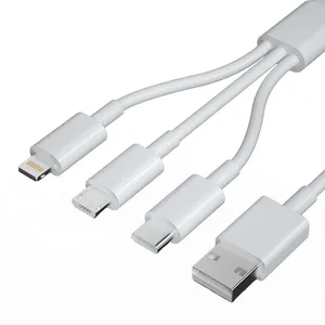 Cell Phone Fast Cable Mobile Phone Charger Cable 3 In 1 Usb Charging Cable