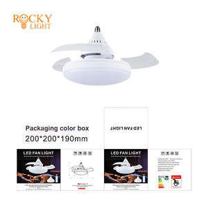 Temperatura de color 3000K + 4000K + 6500K Velocidad del viento Regulación de <span class=keywords><strong>tres</strong></span> velocidades + Control remoto Luz de ventilador invisible - Product Image 4
