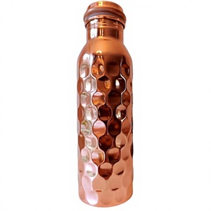 Diamond Hammered Eco-Friendly Carbon Steel Water Bottle Anti-corrosion Coating Dishwasher Boiling Water Safe Hand Grip Tea - Product Image 2