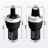 Potentiomètre de haute qualité IP65 1-10K 20-500K Résistance Styles à double bouton Trou de 22 mm LA42DWQ-22 Contrôle de vitesse VFD
