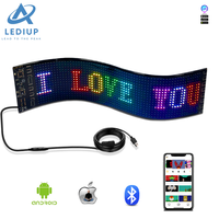 LEDIUP App Control Sign Board Flexible USB-LED-Autos childer Programmier bare benutzer definierte Scrolling-Nachricht Digital anzeige LED-Matrix-Panel