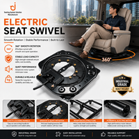 Base de siège pivotante en acier à 360 degrés avec verrouillage 4 positions pour camping-car, fourgonnette, camion et Sprinter, avec plateau tournant robuste