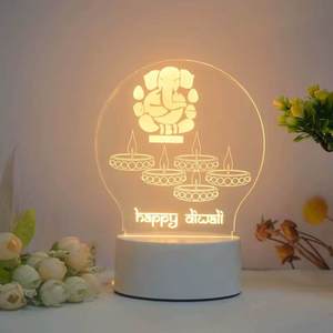 Decorazioni Diwali Diya, Lampada da Tavolo LED USB dal Design Moderno per Camera da Letto, Set Regalo Promozionale Speciale - Product Image 2