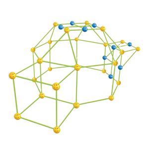 Kit de Construcción Flexible para Hacer Fortalezas, Juguete de Rompecabezas con Cuentas Insertables, Bloques de Construcción Educativos para Armar - Product Image 1