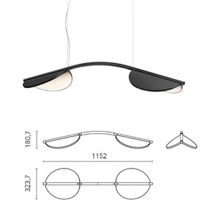 Lámpara de Araña de Diseño Italiano de Lujo para Mesa de Comedor, Lámpara de Techo en Forma de Hoja, Lámpara Colgante en Forma de L para Sala de Estar, Salón de Té - Product Image 1
