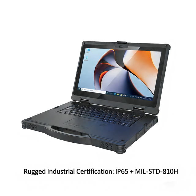 14 Inch IP65 Rugged Industrial Laptop Intel Core Ultra 7 32GB DDR5 256GB NVMe Windows 11 Pro MIL-STD-810H