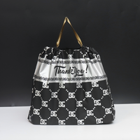 Sac à cordon pour livraison de repas à emporter, pochette en plastique épaisse et résistante, réutilisable, personnalisable, vente en gros et au détail