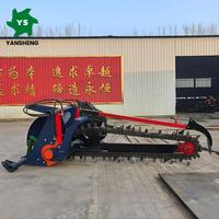 Trancheuse à chaîne pour tracteur avec moteur 120 CV pour la pose de câbles optiques et de conduites d'eau, l'irrigation des terres agricoles et la construction