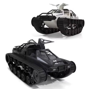 Tank télécommandé 2.4G 4x4 haute vitesse pour drift, jouet à chenilles pour enfants et adultes, avec fonction de pulvérisation de brume et portes à ailes de mouette, modèle SJY-Q79, échelle 1:12 - Product Image 2