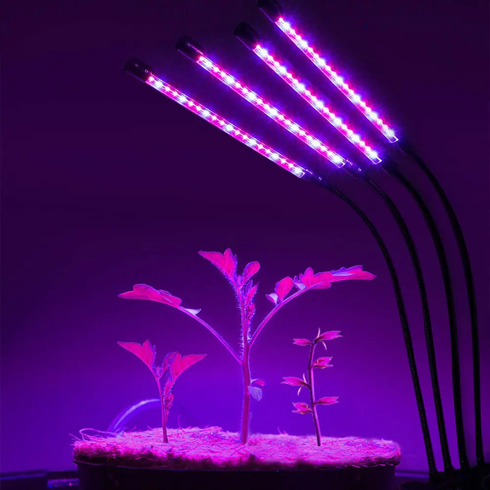 Amazon Grow Light 40W Tri Head Timing 80 Led 4 Arms Plant Kweeklampen Voor Kamerplanten Met Rood Blauw Spectrum