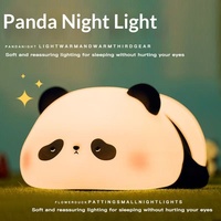 Lampe à clapet en silicone Panda, veilleuse pour enfants, cadeau de chevet, jouet lumineux créatif