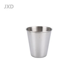 JUXINDA Échantillon gratuit de verres <span class=keywords><strong>à</strong></span> liqueur en acier inoxydable Petites tasses en métal Tasses <span class=keywords><strong>à</strong></span> expresso empilables pour le camping - Product Image 1
