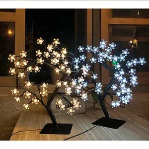 Sıcak satış 45 cm festivali ev dekor led yapay kiraz çiçeği çiçekler dalları ağaç ışık