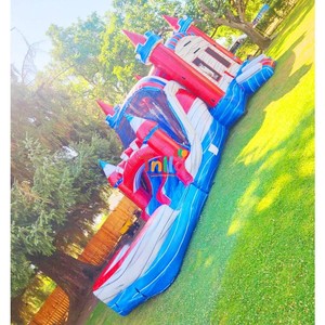 Castillo Inflable Comercial para Exteriores, Húmedo y Seco, Combo para <span class=keywords><strong>Adultos</strong></span> con Brincolín y Tobogán, Combo de Brincolín y Tobogán Húmedo y Seco - Product Image 2