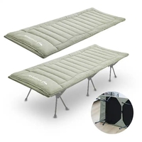 Lit de camping pliable compact à montage rapide, lit de camp surélevé portable, imperméable, pour la plage, la tente, la randonnée, le couchage en plein air