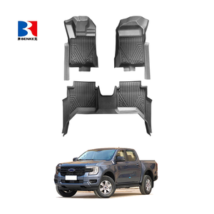 wholesale Factory Custom 5D TPE <b>Rubber</b> Eco-friendly Waterproof Anti Slip 5D Car <b>Floor</b> Mats 4 Pieces for Ford Ranger 2023+ - Product Image 3