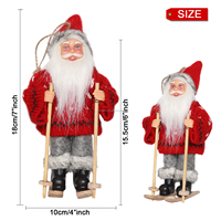 Ensemble de décoration de Noël en peluche Père Noël artisanal sur mesure de 8 pouces - Petit cadeau de Noël pour la décoration de l'arbre