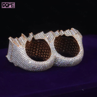 Buss Down Bague Personnalisée MenTwo Bague Doigt Gothique Lettre Hiphop S925 Argent Vvs Glacé Diamant Moissanite Bague