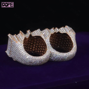 Buss Down <span class=keywords><strong>Bague</strong></span> Personnalisée MenTwo <span class=keywords><strong>Bague</strong></span> Doigt Gothique Lettre Hiphop S925 Argent Vvs Glacé Diamant Moissanite <span class=keywords><strong>Bague</strong></span> - Product Image 2