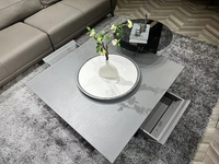 Table basse moderne avec cadre en bois Mobilier design minimaliste Table basse de salon avec table d'appoint en marbre