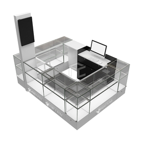 Quiosco de joyería de cristal de lujo moderno, escaparate de material MDF personalizado para tienda minorista o uso en centro comercial, venta al por mayor - Product Image 4