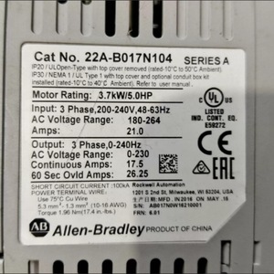 อินเวอร์เตอร์ Ab Rockwell Power Flex 4 รุ่น 22A-B017N104 3.7 กิโลวัตต์ 5 แรงม้า 3 เฟส AC ไดรฟ์ - Product Image 2