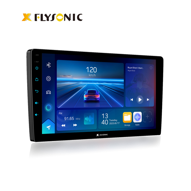 Flysonic Free Artwork 10.1 Inch Double Din MP5 Player Various Style UI Digital Car Product Automatic Manufacturing Car Radio