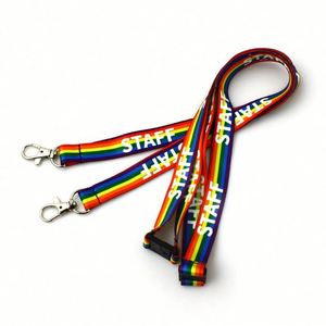 Custom Polyester Sublimation Printed Flag logo Keychain Lanyard No Minimum Order - Product Image 2