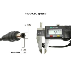 Câble convertisseur de puissance USB <span class=keywords><strong>DC</strong></span>-<span class=keywords><strong>DC</strong></span> étanche <span class=keywords><strong>5V</strong></span> vers 9V 12V avec prise <span class=keywords><strong>DC</strong></span> 5.5*2.1mm 5.5*2.5mm pour mini-ventilateur - Product Image 4