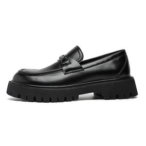 Chaussures habillées rétro pour hommes en cuir PU, mocassins décontractés faciles à enfiler, grandes tailles, nouveaux styles, coupe haute, bout rond - Product Image 3
