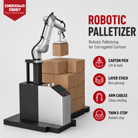 Cobot de palettisation collaboratif flexible, palettiseur robotisé à aspiration sous vide pour l'empilage de cartons en entrepôt