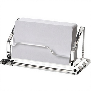 HeZone - Organizador de Tarjetas de Visita Horizontal de Acrílico Transparente Personalizado con 1 Ranura para Escritorio de Oficina - Capacidad para 50 Tarjetas, 1 Paquete - Product Image 4