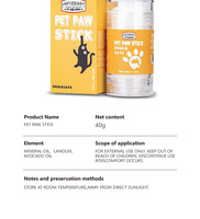 Baume pour pattes de chat et de chien, bâton naturel, sûr à lécher, protecteur de baume pour pattes de chien, plus lisse, hydratant pour les pattes, le nez, les coudes fissurés, secs et endommagés