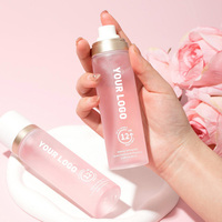 Flacon pulvérisateur givré de 100 ml personnalisé, doré, à brume fine, avec pompe blanche, contenant vide en plastique pour lotion