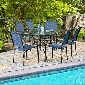 <span class=keywords><strong>Fauteuil</strong></span> de jardin moderne <span class=keywords><strong>confortable</strong></span> et respirant en tissu textilène, cadre en métal robuste, empilable, pour villa, cour, patio - Product Image 4