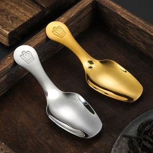Minicuchara de postre y café de acero inoxidable 304, cuchara de té de hoja suelta, mango corto creativo - Product Image 5