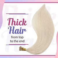 Extensions de cheveux i-tip blondes 100 Remy — ali queen, cheveux naturels, couleur glace, 100g, pointes tricotées, colle à la kératine Invisible, usine