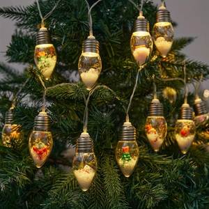 10/20 LED Christmas <strong>Snowball</strong> Clear Bulb String <strong>Lights</strong> With Christmas Santa Claus Snowman Tree - Product Image 4