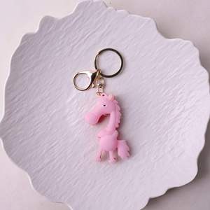 New Year of the Horse Keychain 3d Horse Shaped Keychain Ornament Lucky <b>Mascot</b> Cool Black Horse PVC Doll - Product Image 1