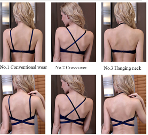 Phụ nữ của yếu tố cần thiết sâu U đa chiều đẩy lên chuyển đổi thấp cắt Plunge áo ngực - Product Image 6