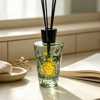 Bouteille en verre vide de 200 ml avec bouchon à vis pour huiles essentielles, diffuseur de parfum de luxe avec boîte et bâtonnets en fibre
