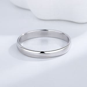 Оптовая продажа, однотонные ювелирные изделия из 925 стерлингового серебра, парное кольцо для свадебных украшений, простое кольцо для мужчин - Product Image 4