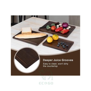 Tabla de Cortar de Madera de Acacia ECO GO Premium para Cocina, 100% Ecológica, Personalizable, con Ranura para Jugos, Resistente, Apta para Cuchillos, para Servir - Product Image 3