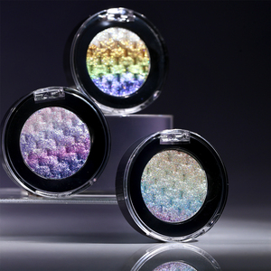 <span class=keywords><strong>Palette</strong></span> de fards à paupières caméléon 7 couleurs, effet duo-chrome métallique, pigment pressé haute intensité, facile à estomper, format voyage - Product Image 4