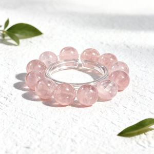 Bracelet authentique en cristal de <span class=keywords><strong>quartz</strong></span> <span class=keywords><strong>rose</strong></span>, fréquence énergétique, perles de <span class=keywords><strong>quartz</strong></span> <span class=keywords><strong>rose</strong></span>, charme exotique, <span class=keywords><strong>pierres</strong></span> de guérison en forme de cœur - Product Image 2