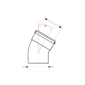 Conector de Curva BAMPLAST PP-TECH 30, Accesorio para Conducto de 125 - Product Image 4