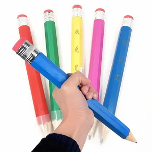 Zanaat büyük kalem dev kalem, pervane kalem 35cm uzun ve 3cm çapında, HB çekirdek logo ile özelleştirilebilir