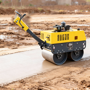 Factory Outlet Straßenbaum as chinen Mini Vibrations-Straßen walze Begehbare Doppelt rommel Mini Kleine Straßen walze zu verkaufen - Product Image 1